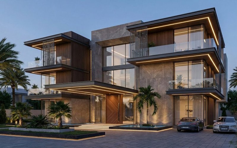 Luxury 3D Front Elevation